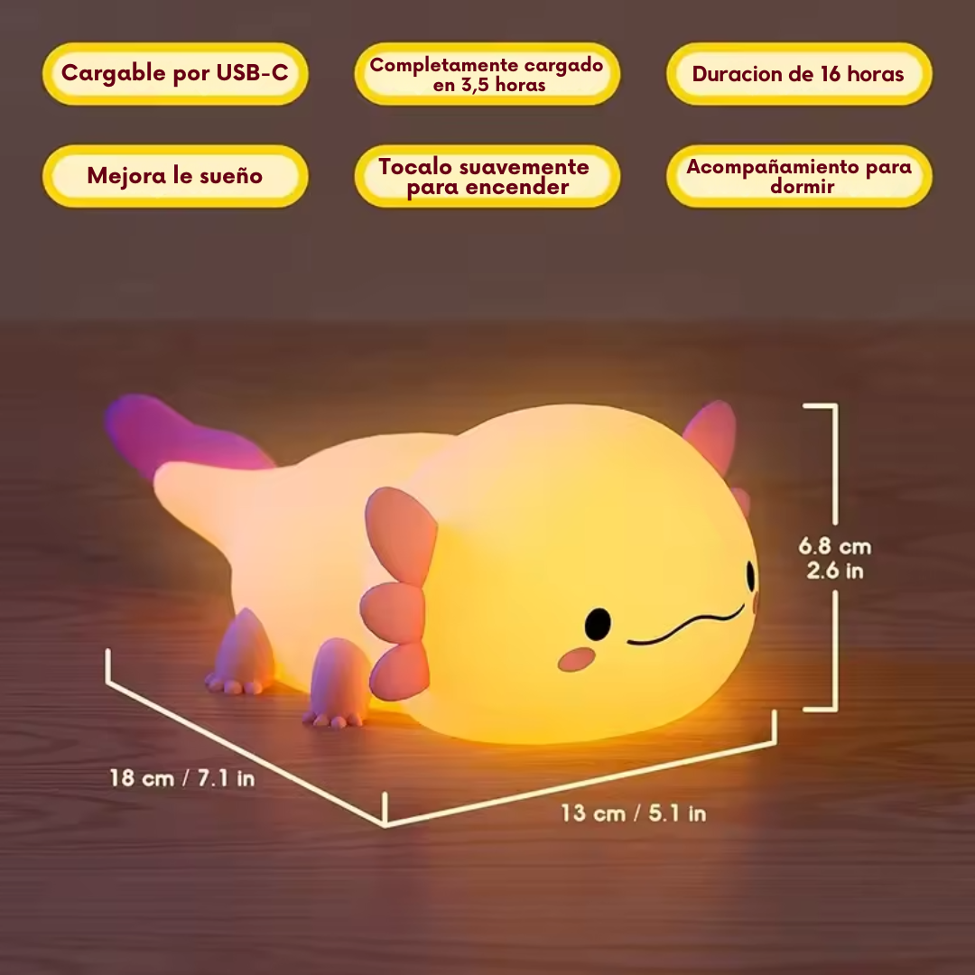 Lampara nocturna Axolotl